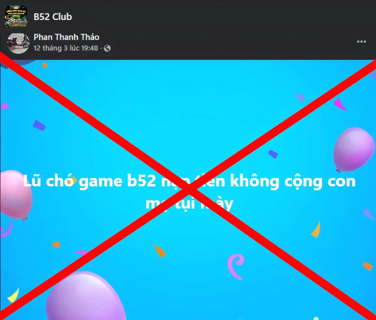 Phân tích trò bốc phốt chơi xấu B52 Club